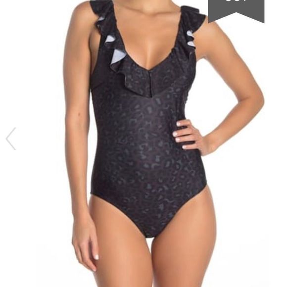 FREE PRESS Dani Leopard One Piece Swimsuit Small - Picture 4 of 6